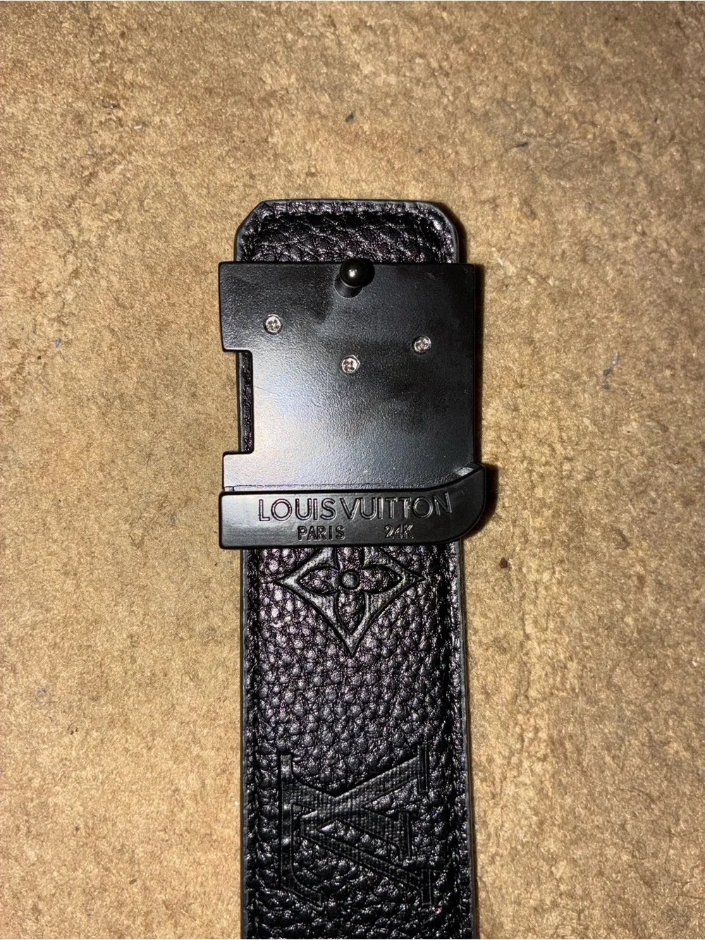 Louis Vuitton Black Monogram Reversible Men's Belt